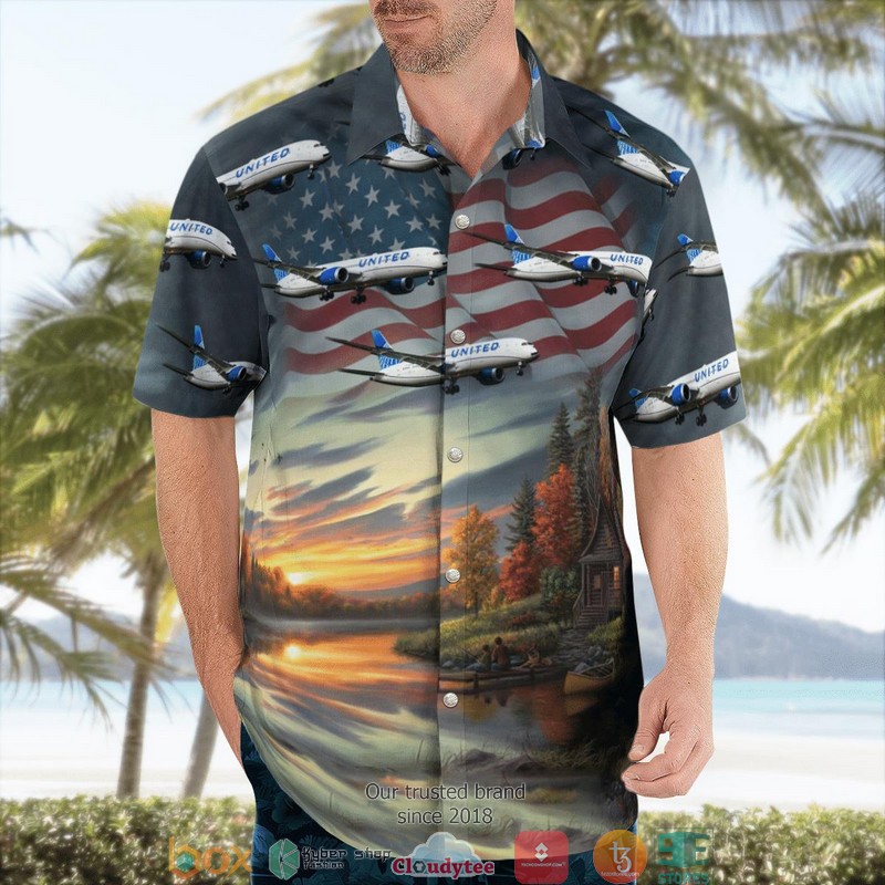 United Airlines Boeing 787 9 Dreamliner Independence Day Hawaiian Shirt 3 United Airlines Boeing 787 9 Dreamliner Independence Day Hawaiian Shirt word2