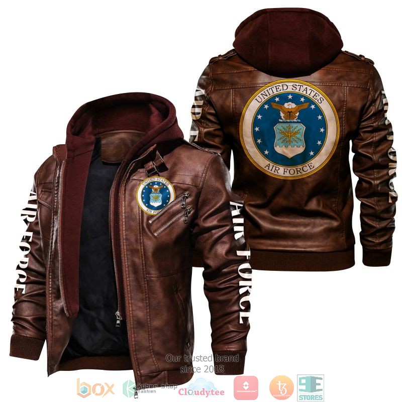 United States Air Force Leather Jacket word2