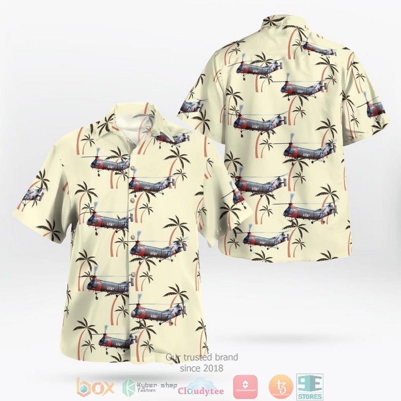 NEW United States Army Aviation Museum Piasecki CH-21C Shawnee Aloha Shirt word3