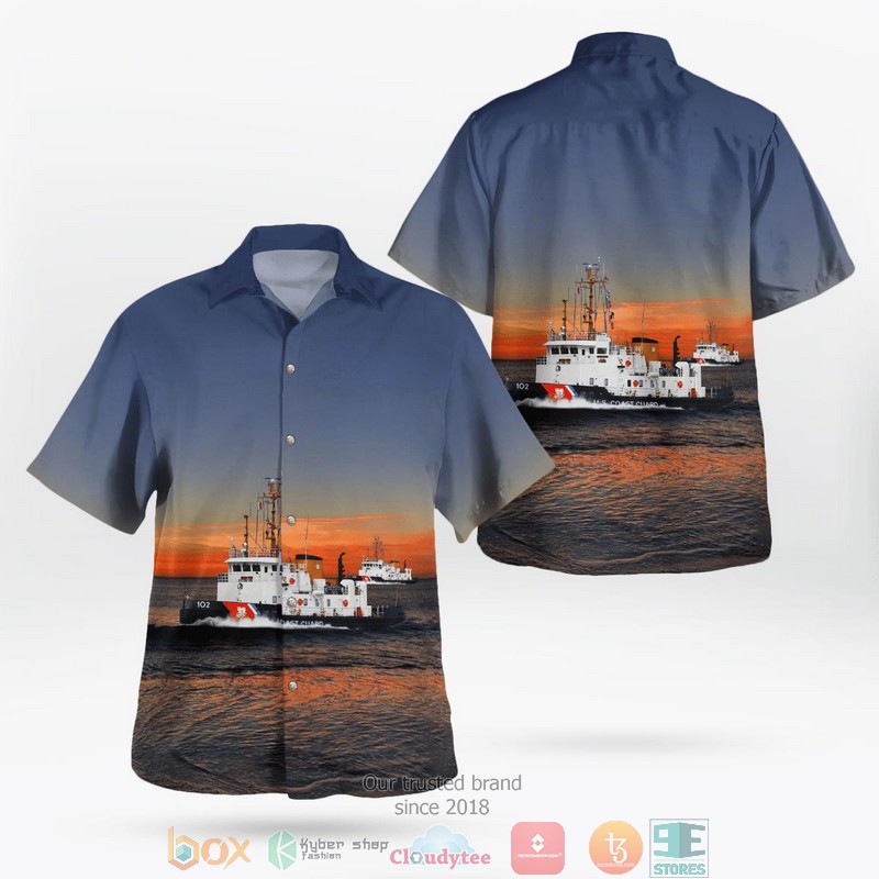 United States Coast Guard Bay-class tugboat USCGC Bristol Bay WTGB-102 Hawaiian Shirt word3