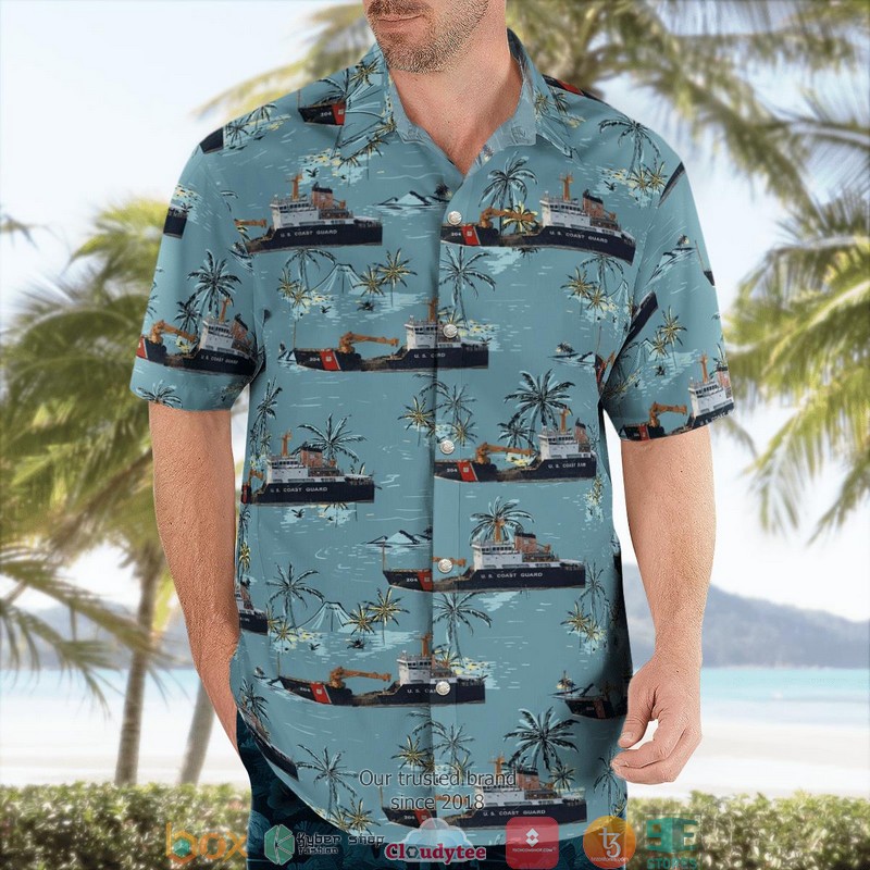 United States Coast Guard USCGC Elm WLB 204 Juniper class Hawaiian Shirt word3