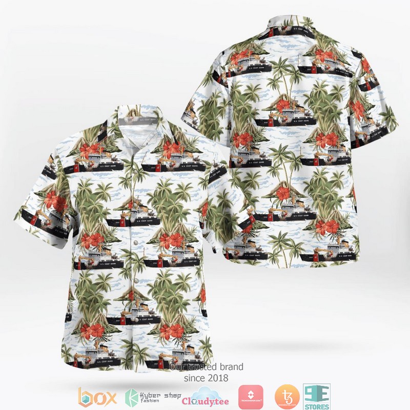 United States Coast Guard USCGC Willow WLB 202 Juniper class Hawaiian Shirt word3