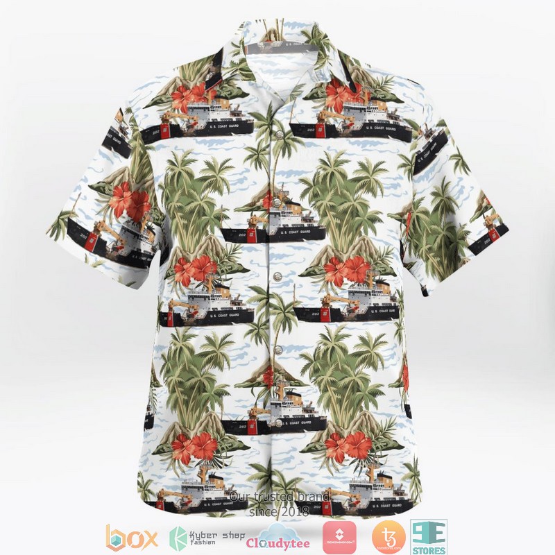 United States Coast Guard USCGC Willow WLB 202 Juniper class Hawaiian Shirt word2