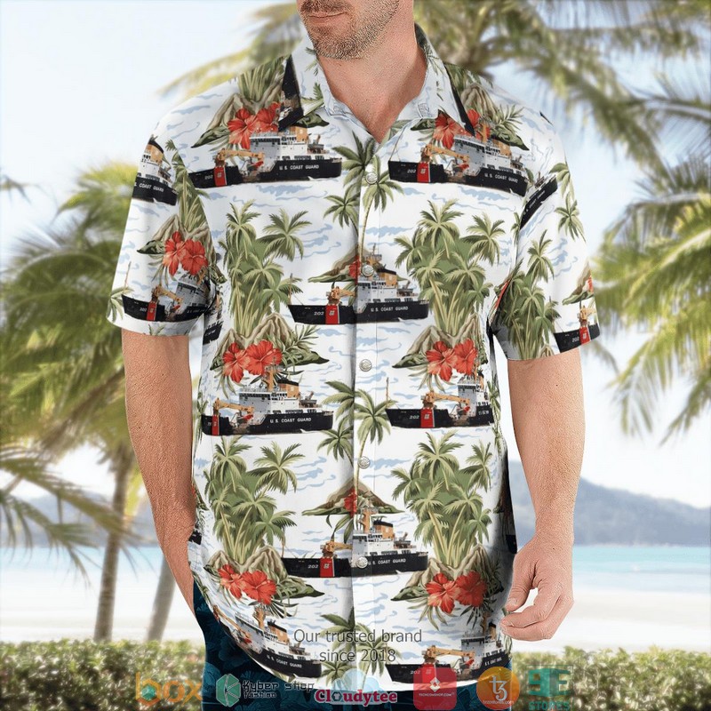 United States Coast Guard USCGC Willow WLB 202 Juniper class Hawaiian Shirt word2