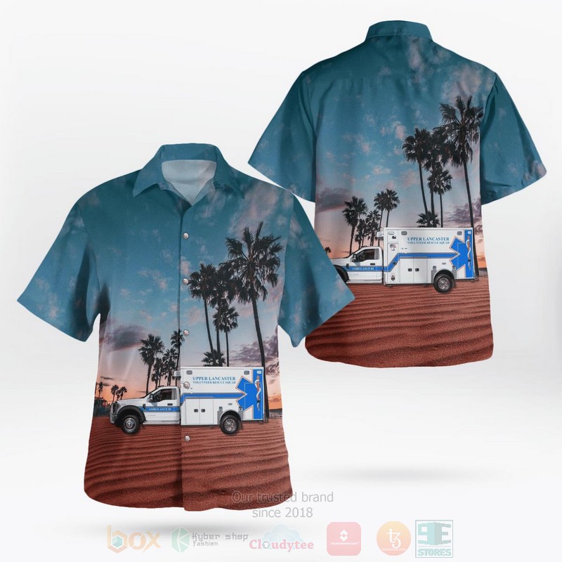 BEST Upper Lancaster Vol. Rescue Squad 3D Aloha Shirt