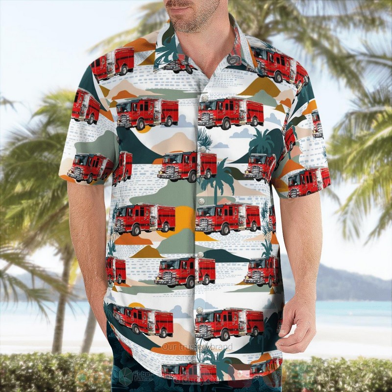 BEST Upper Saddle River, New Jersey, Saddle River Fire Department 3D Aloha Shirt word2