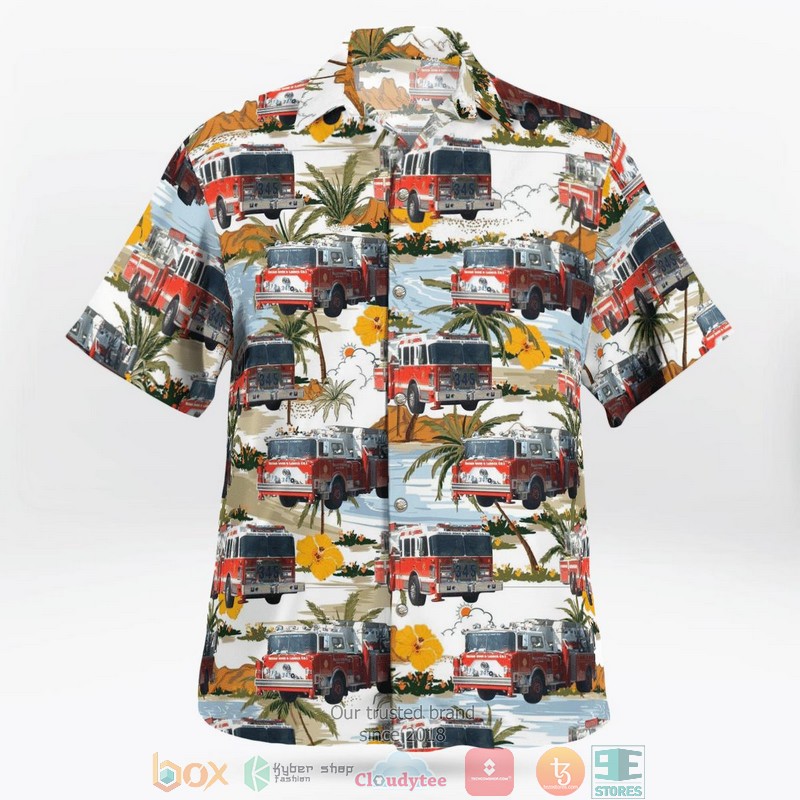 Valley Stream New York Nassau Hook & Ladder Co. No. 1 Hawaiian Shirt word3