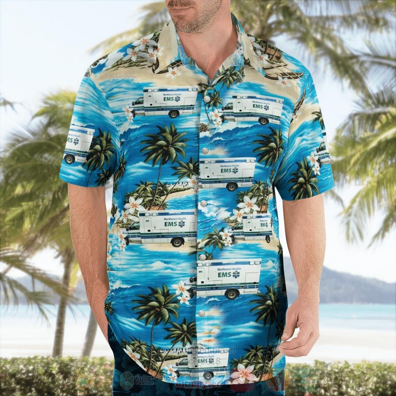 BEST Valparaiso, Indiana, Northwest Health EMS Blue 3D Aloha Shirt 3 BEST Valparaiso, Indiana, Northwest Health EMS Blue 3D Aloha Shirt word3