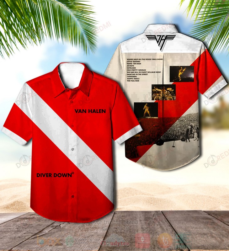 BEST Van Halen Diver Down Album Aloha Hawaiian Shirt