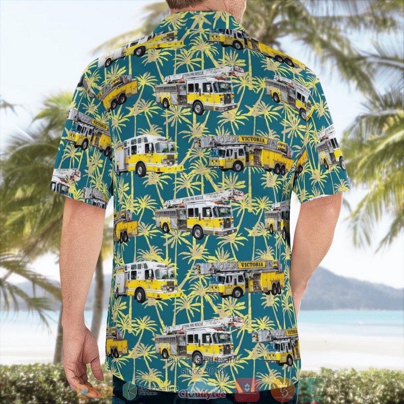 Victoria Fire Department VFD British Columbia Canada Fleet Aloha Shirt word2