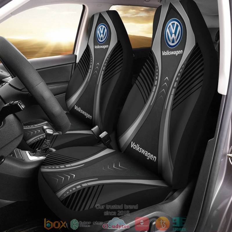 Volkswagen Black Car Seat Covers word2