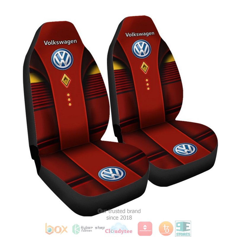 Volkswagen Black Red Car Seat Covers 3 Volkswagen Black Red Car Seat Covers word2