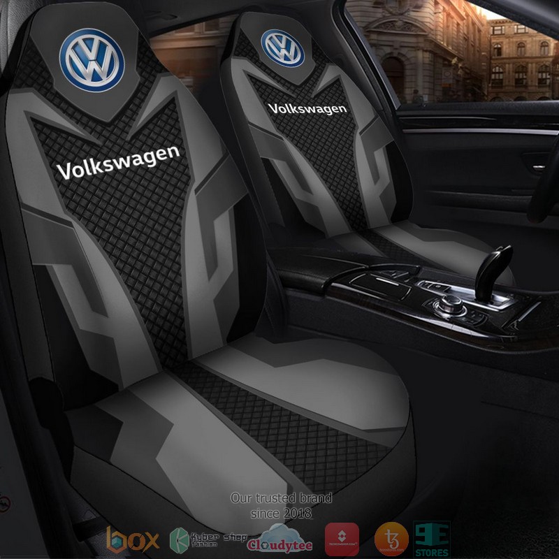 Volkswagen Black Silver Car Seat Covers 3 Volkswagen Black Silver Car Seat Covers word1
