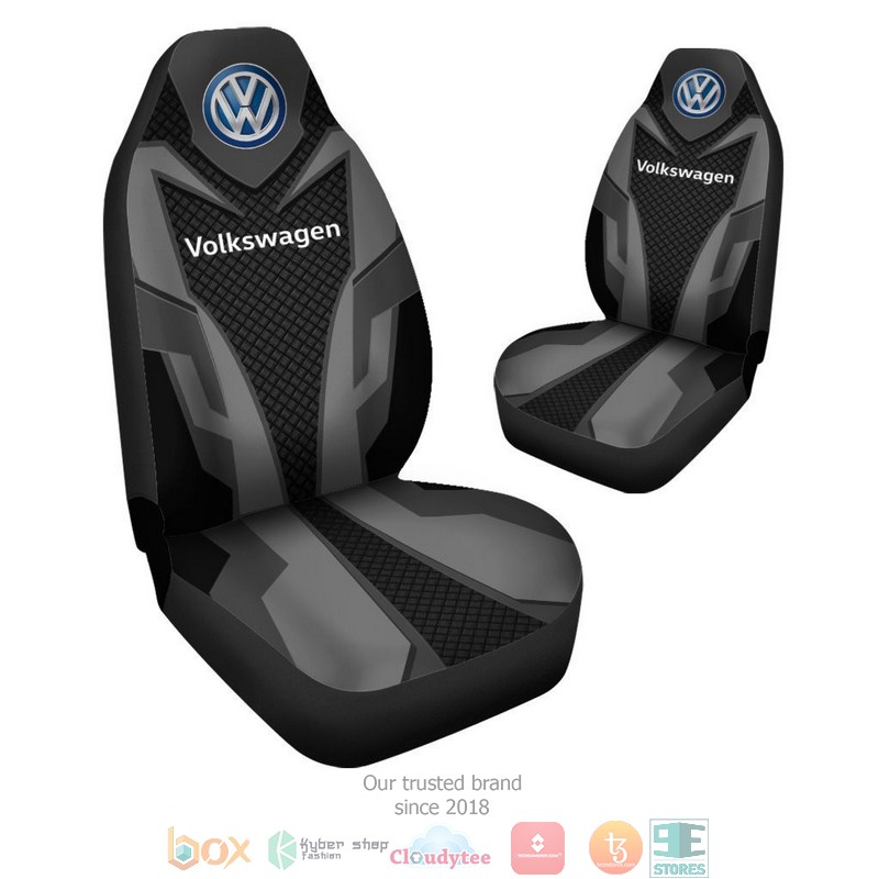 Volkswagen Black Silver Car Seat Covers 4 Volkswagen Black Silver Car Seat Covers word1