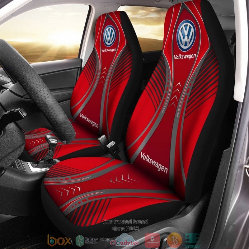 Volkswagen Dark Red Car Seat Covers word1