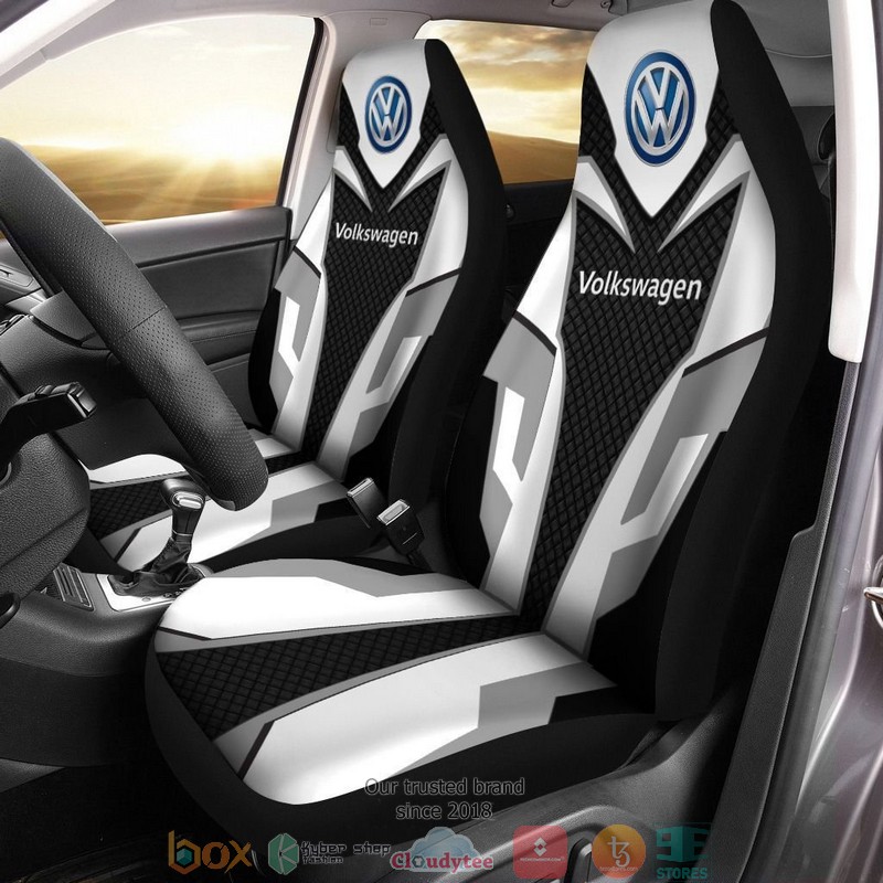 Volkswagen Silver Black Car Seat Covers