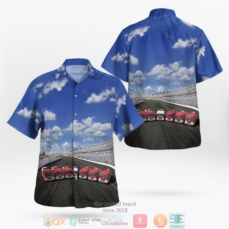 NEW Volusia County Florida Daytona International Speedway Fire Rescue Department Aloha Shirt 8 NEW Volusia County Florida Daytona International Speedway Fire Rescue Department Aloha Shirt word3