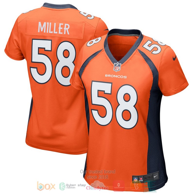 NEW Von Miller Orange Denver Broncos Football Jersey 3