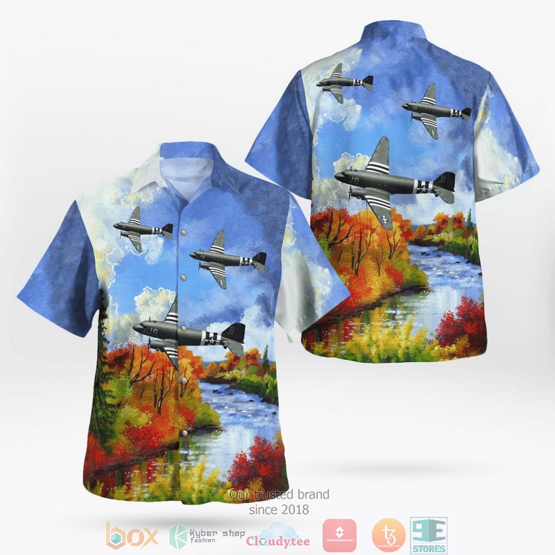 WWII Douglas C-47 Skytrain Military Transport Aircraft Hawaiian Shirt 8 WWII Douglas C-47 Skytrain Military Transport Aircraft Hawaiian Shirt word3
