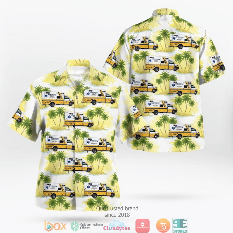 Walnutport Pennsylvania Northern Valley Ems Hawaiian Shirt word2