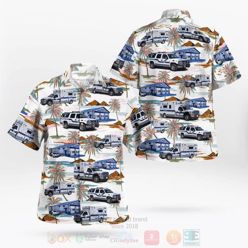 BEST Washington County, Maryland, Sharpsburg Area EMS Station 19 3D Aloha Shirt word1