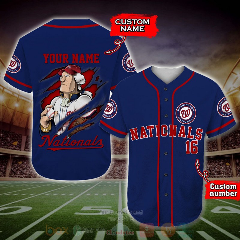 BEST Washington Nationals Custom AOP Baseball Jersey word1