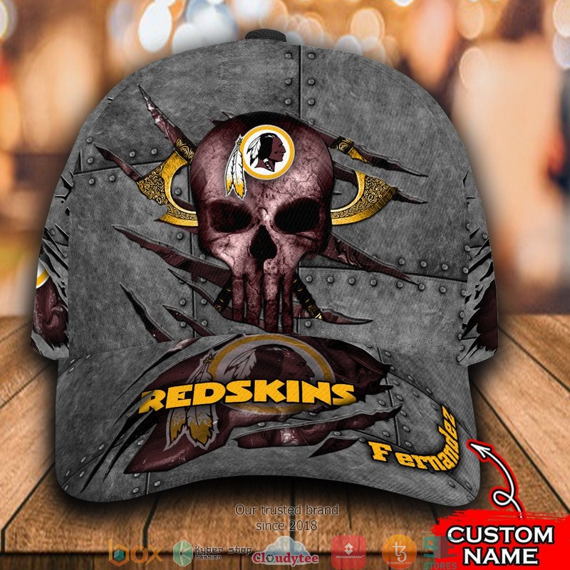 Washington Redskins Skull NFL Custom Name Cap word1