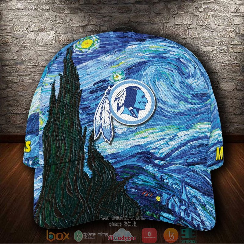 Washington Redskins Van Gogh NFL Custom Name Cap word3