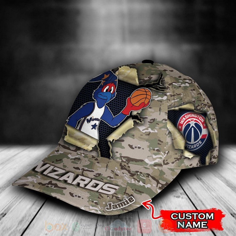BEST Washington Wizards Camo Mascot NBA Team Custom Name 3D Cap 2 BEST Washington Wizards Camo Mascot NBA Team Custom Name 3D Cap word2