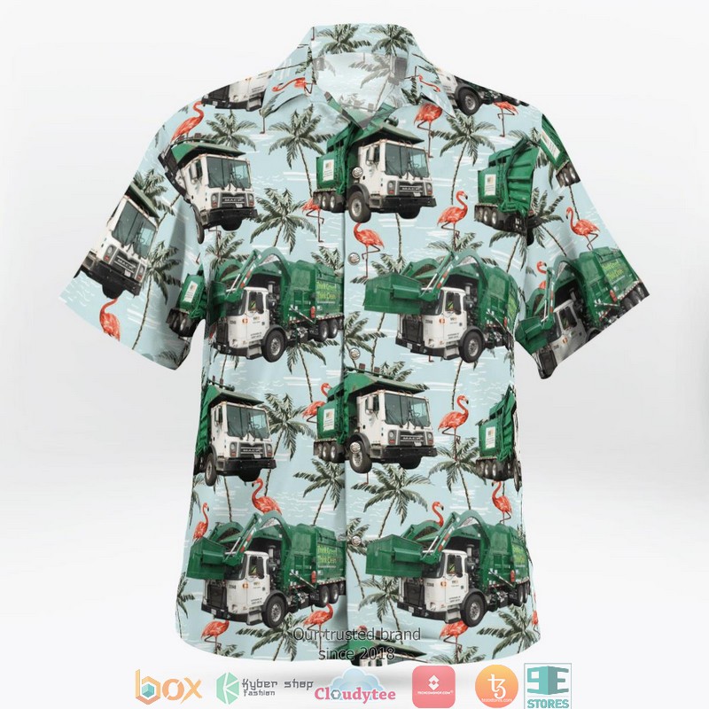 Waste Management Front Loader Garbage Truck Hawaiian Shirt 2 Waste Management Front Loader Garbage Truck Hawaiian Shirt word2