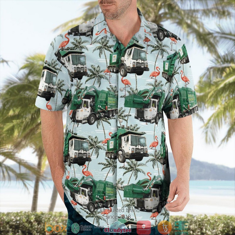 Waste Management Front Loader Garbage Truck Hawaiian Shirt 3 Waste Management Front Loader Garbage Truck Hawaiian Shirt word2