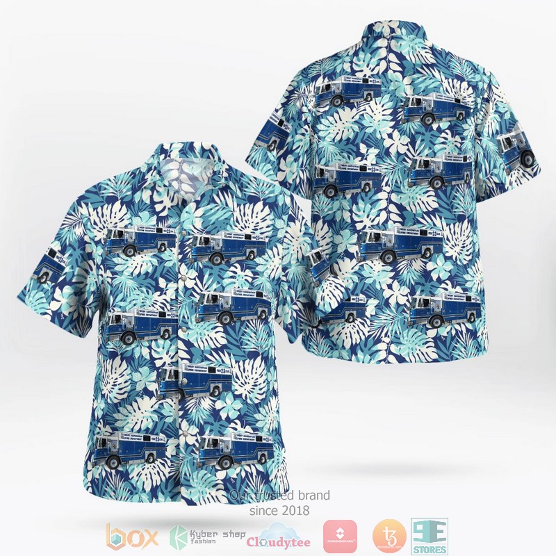 West Haverstraw New York Volunteer Hose Company 2 Aloha Shirt word2