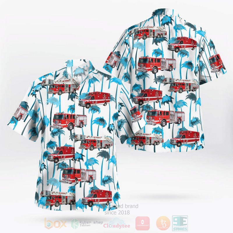 BEST West Springfield, Massachusetts, West Springfield Fire Department 3D Aloha Shirt word1