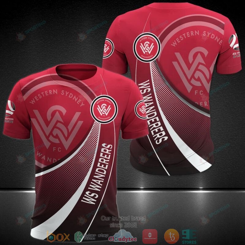 NEW Western Sydney Wanderers FC dark red 3D Printed hoodie, shirt 5 NEW Western Sydney Wanderers FC dark red 3D Printed hoodie, shirt word2