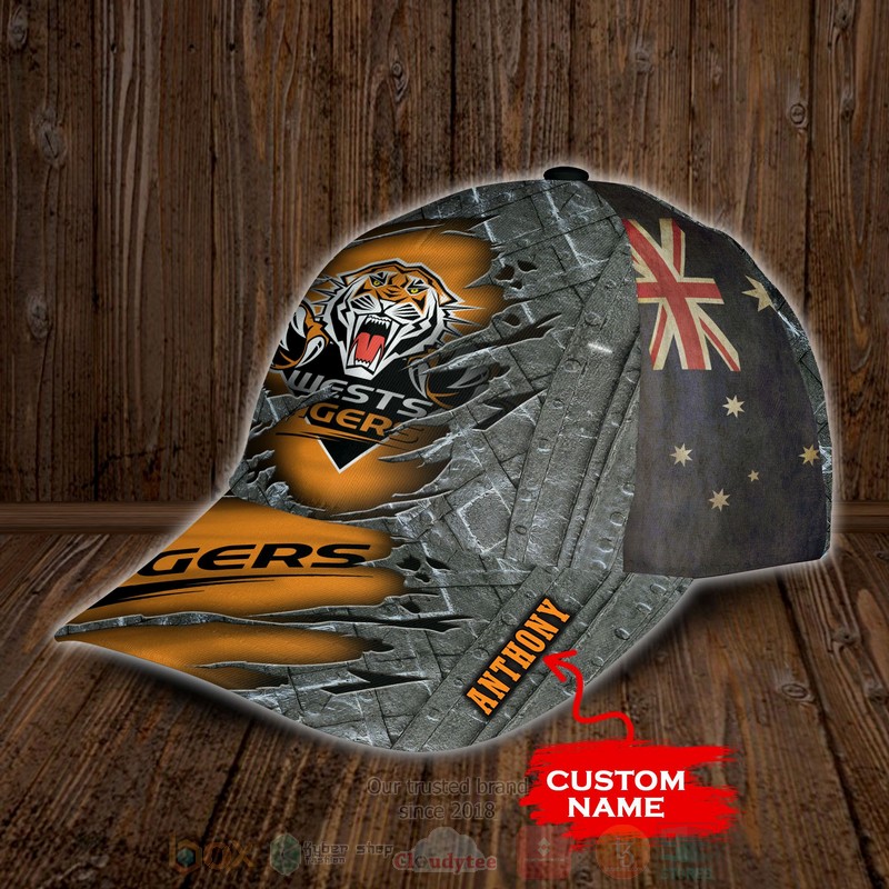BEST Wests Tigers NRL Team Custom Name 3D Cap 3 BEST Wests Tigers NRL Team Custom Name 3D Cap word1
