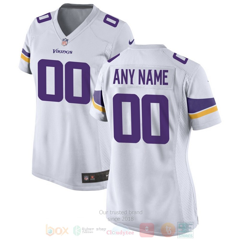 BEST White Minnesota Vikings Custom Jersey Football word2