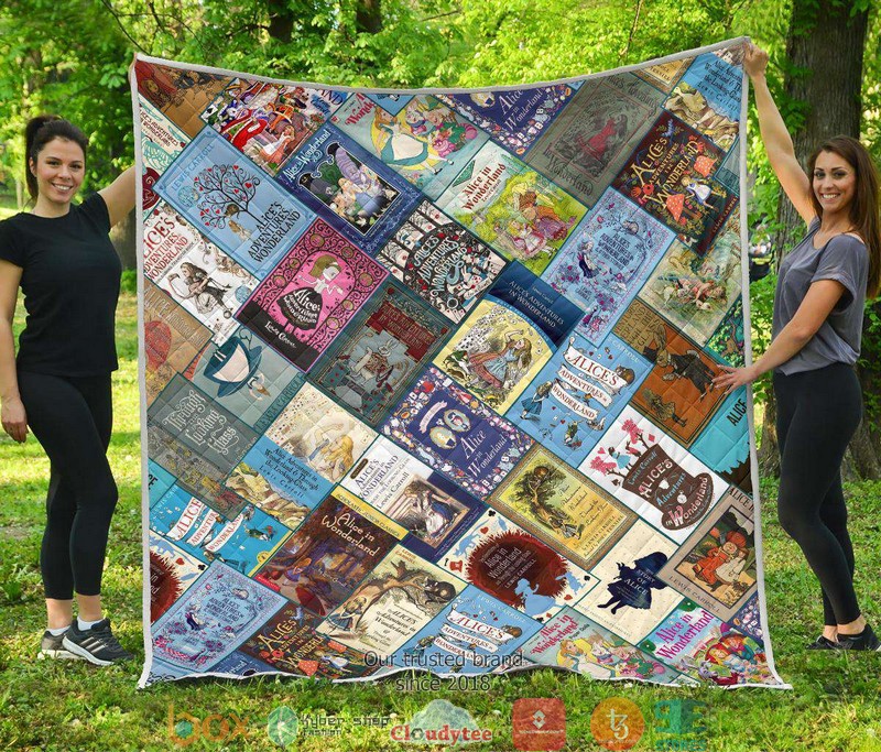 Alice In Wonderland Book Covers Quilt word3