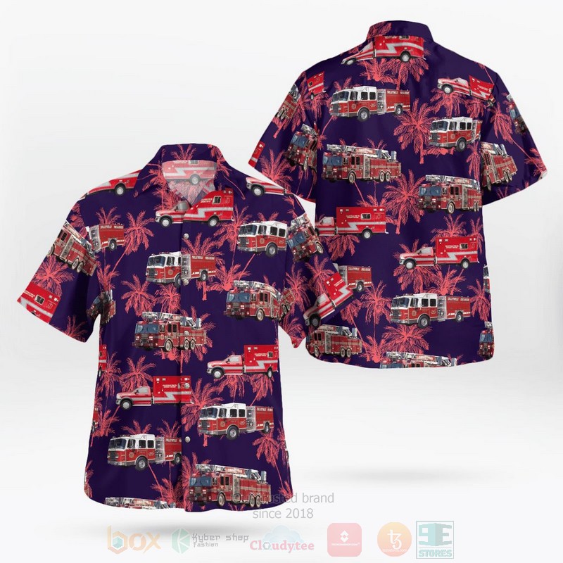 BEST Wilmington, Delaware, Talleyville Fire Company Station 25 3D Aloha Shirt word1