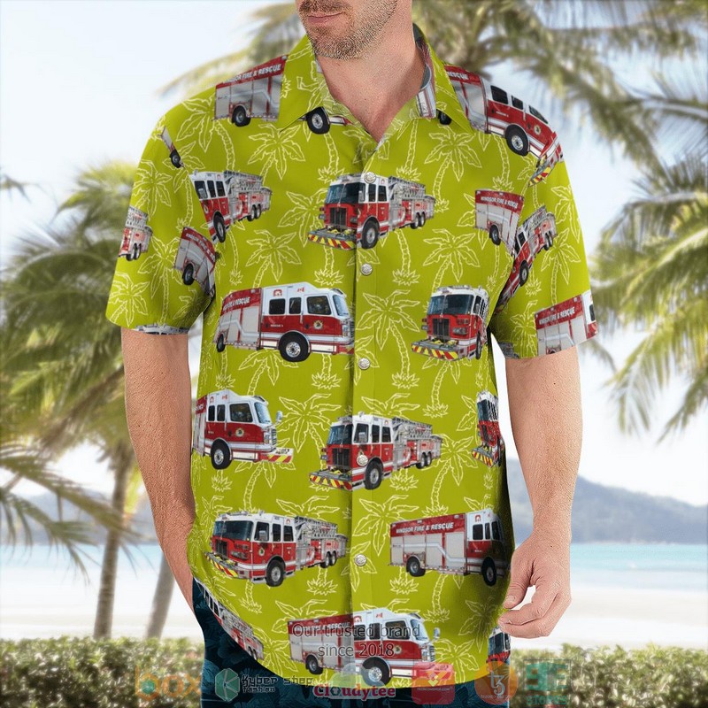 NEW Windsor Fire & Rescue Services Ontario Canada Fleet Aloha Shirt 3 NEW Windsor Fire & Rescue Services Ontario Canada Fleet Aloha Shirt word2