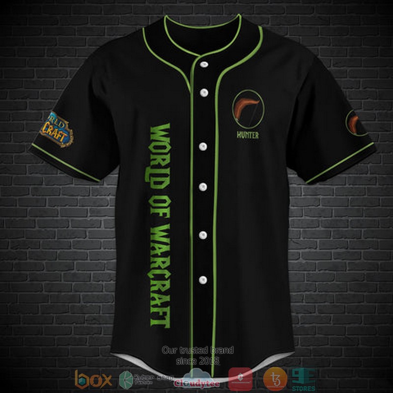 NEW World Of Warcraft Hunter Class Baseball Jersey Shirt 1 NEW World Of Warcraft Hunter Class Baseball Jersey Shirt word1