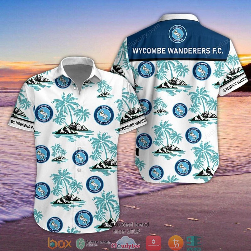 Wycombe Wanderers Hawaiian Shirt, Beach Short 4 Wycombe Wanderers Hawaiian Shirt, Beach Short word3