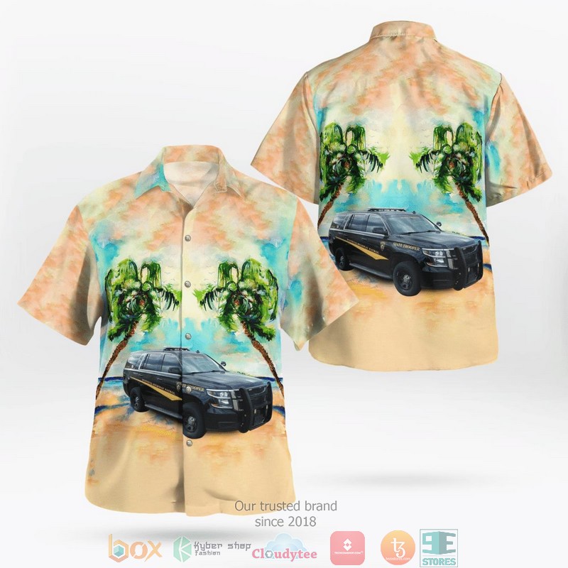 Wyoming Highway Patrol Fleet Hawaiian Shirt word2