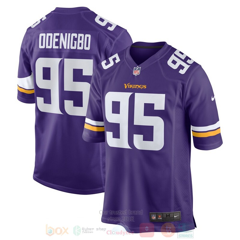 BEST Minnesota Vikings Ifeadi Odenigbo Purple Jersey Football word1