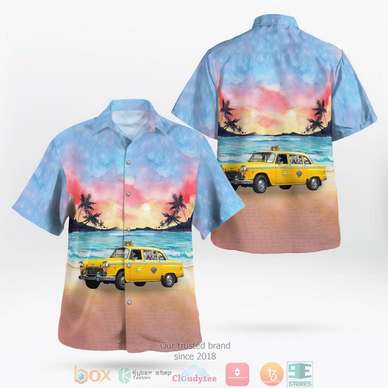 Yellow Checker Taxi Cab Aloha Shirt 1 Yellow Checker Taxi Cab Aloha Shirt word2