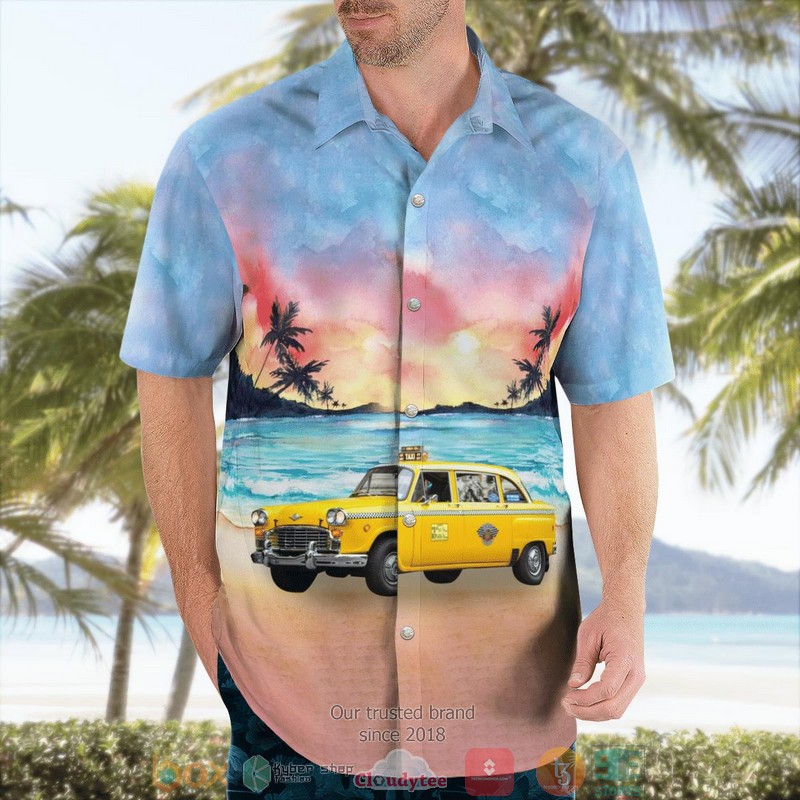 Yellow Checker Taxi Cab Aloha Shirt 3 Yellow Checker Taxi Cab Aloha Shirt word2