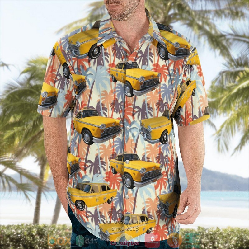Yellow Checker Taxi Cab Vintage Aloha Shirt 3 Yellow Checker Taxi Cab Vintage Aloha Shirt word1