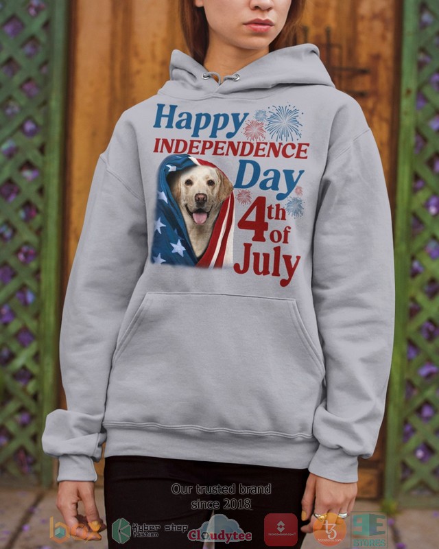 Yellow Labrador Happy Independence Day 4th Of July Shirt, Hoodie word1