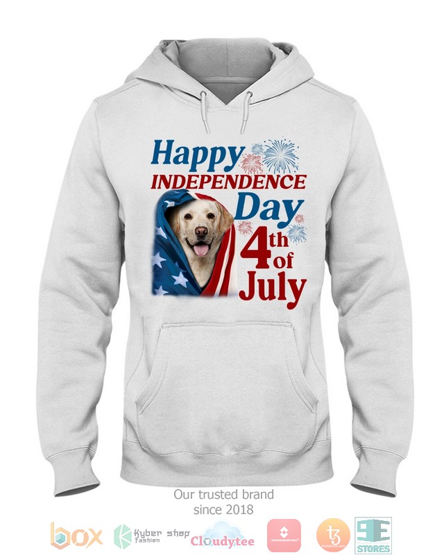 Yellow Labrador Happy Independence Day 4th Of July Shirt, Hoodie word1