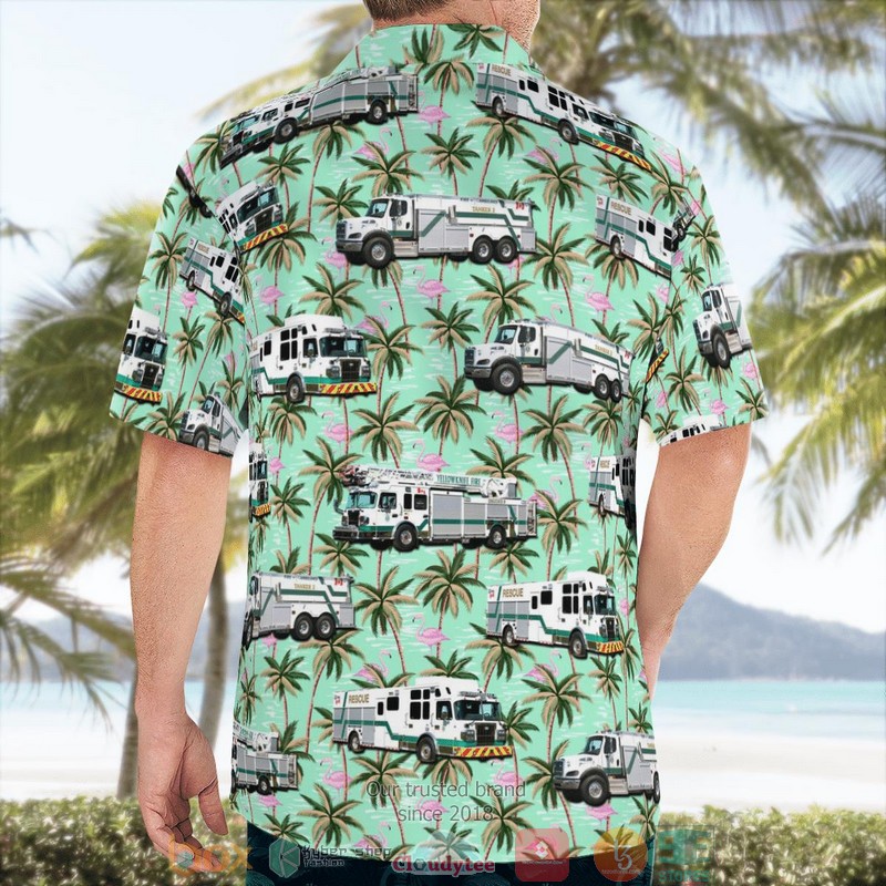Yellowknife Fire Department Northwest Territories Canada Fleet Aloha Shirt word2