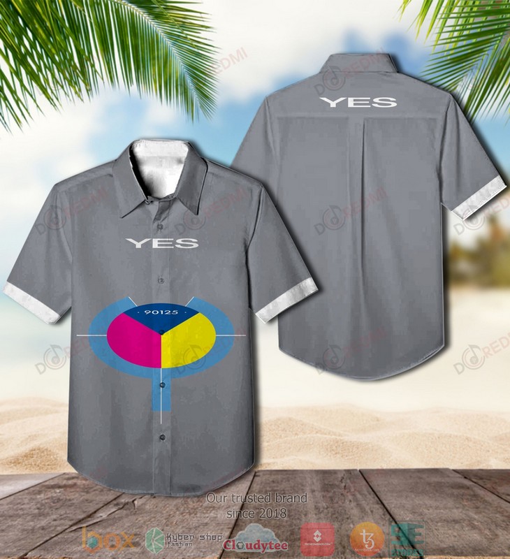Yes 90125 Short Sleeve Hawaiian Shirt word2